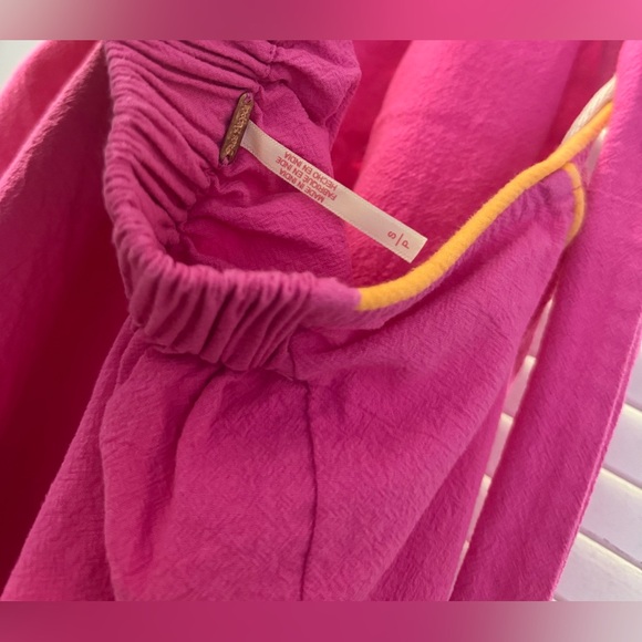 Free People Summer In Capri Midi Dress in Vacay Pink Combo size S - Picture 6 of 6